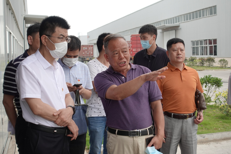 福建省工信厅副厅长陈传芳一行辅导 光临和记H88新资料科技工业园参观调研
